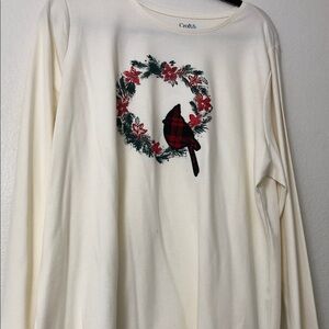 Croft & Barrow Cream Women's Plus Top